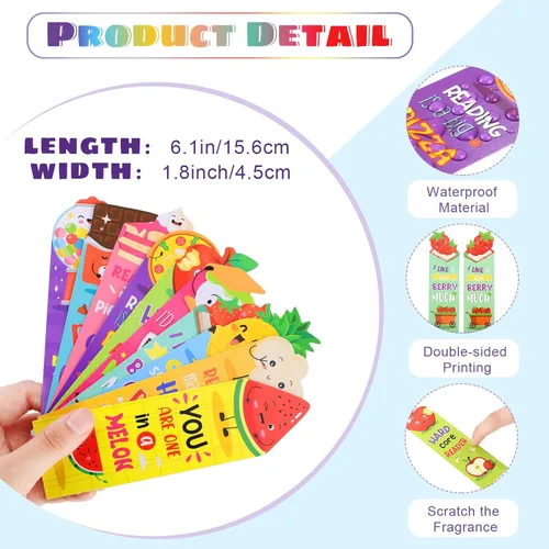 Vista 2 de Eersida 30 Piezas de Marcadores Olfatibles y de Raspar con Aroma a Frutas para Niños, Marcadores Temáticos de Comida, Divertidos y Bonitos