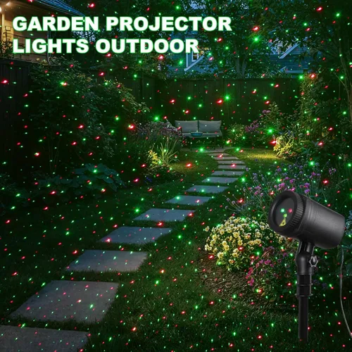 Vista 5 de Luces Proyector Láser de Navidad para Exteriores, Espectáculo de Estrellas de Luciérnaga en Movimiento, Temporizador, Impermeable, Decoraciones