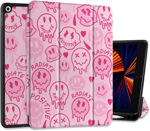 Vista 11 de DONGKE Funda compatible con iPad de 10.2 pulgadas 2021 2020 2019 iPad de 9ª/8ª/7ª generación con soporte para lápices, funda protectora delgada