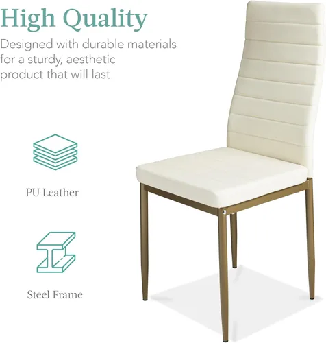 Vista 3 de Best Choice Products 5 piezas Juego de mesa de comedor de vidrio, muebles modernos para mesa de cocina para comedor, dinette, ahorro de espacio