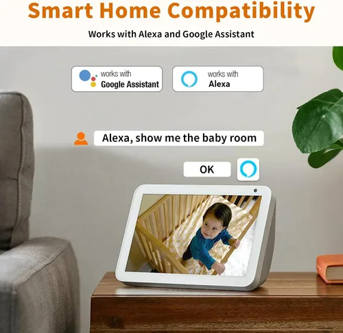 Vista 9 de Cámara interior 5G para seguridad en el hogar, cámara de seguridad 2K, cámara para mascotas/bebé/perro con aplicación de teléfono, detección