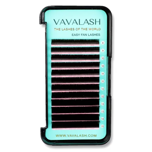 Vista 10 de Extensiones de pestañas Easy Fan, curvatura B, 0.03 mm de grosor, volumen rápido 3D, 4D, 5D, 6D, 7D, 10D, autoaplicables, de volumen ruso