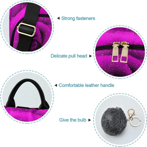 Vista 6 de ALAZA Beautiful Rose Water Flower Women Backpack Anti Theft Back Pack Shoulder Fashion Bag Purse