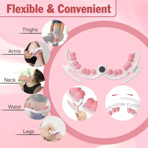 Vista 4 de Herramienta de masaje para celulitis, masajeador de drenaje linfático para muslos, piernas y glúteos, rodillo anticelulítico con asas desmontables