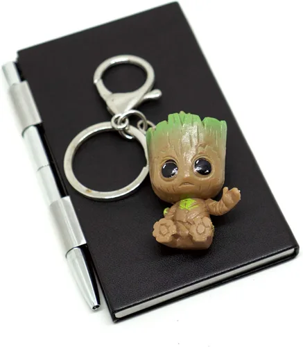 Vista 7 de VNFLY Bonito llavero de personajes de animales, colección de mini figuras, decoración de macetas, decoración de pastel