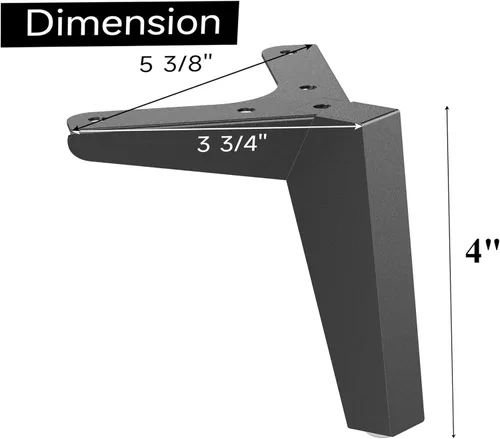 Vista 2 de Patas de metal para mesa, marco de escritorio de tubo cuadrado resistente, patas de mesa de comedor industrial/café/computadora, juego de 2