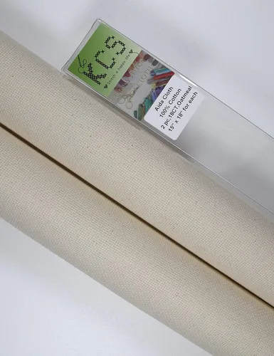 Vista 33 de KCS 2 cajas de tela de costura de algodón para punto de cruz de 15 x 18 pulgadas (blanco antiguo, 11 unidades)