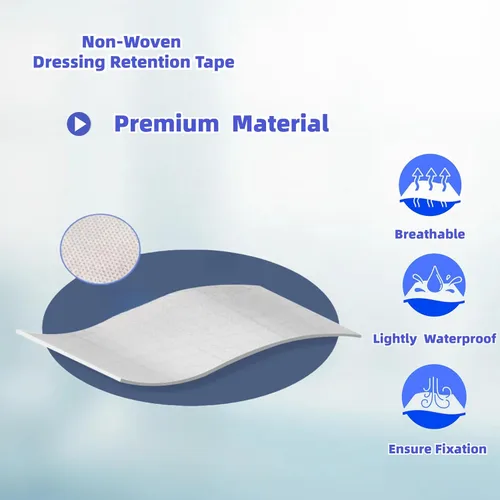 Vista 5 de Cinta de retención de vendaje no tejida, 4 pulgadas x 11 yardas, vendaje adhesivo suave, hipoalergénico y transpirable, cinta de vendaje de grado