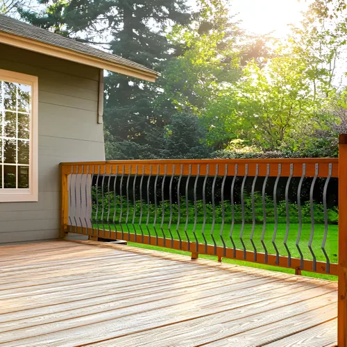 Vista 5 de Akenow Paquete de 51 balaustres curvos, barandillas de hierro resistentes de 29.5 pulgadas con tornillos, balaustres de metal de balaustre de arco