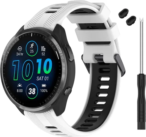 Vista 15 de TopPerfekt Correa compatible con reloj Garmin Forerunner 965 – Correa de repuesto de silicona suave para reloj inteligente 965 para mujeres y hombres