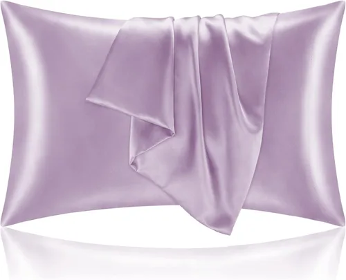 Vista 67 de BEDELITE Funda de almohada de satén para cabello y piel, súper suave y refrescante similar a las fundas de almohada de seda, paquete de 2 con cierre