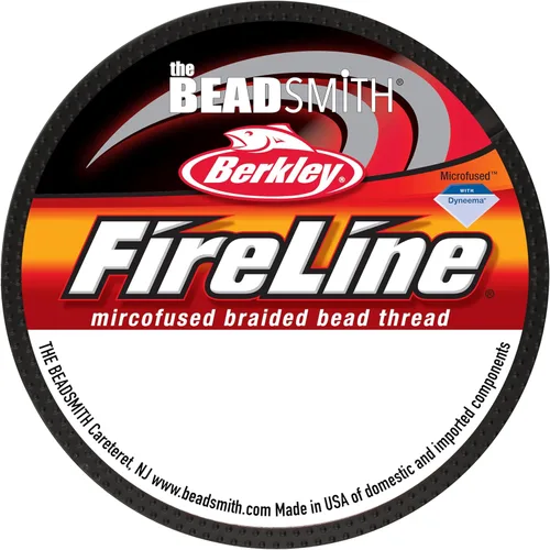 Vista 8 de The Beadsmith Fireline by Berkley - Hilo trenzado microfusionado - Prueba de 4 libras, diámetro de 005"/.12mm, carrete de 50 yardas, color cristal