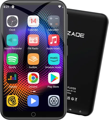 Vista 9 de Reproductor de MP3 con Bluetooth y WiFi, reproductor MP3 y MP4 de 144 GB con Spotify, sistema operativo Android, pantalla táctil de 4 pulgadas