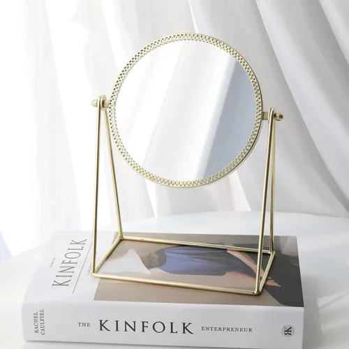 Vista 7 de Espejo de maquillaje espejo cosmético de una sola cara Espejo rectangular de belleza espejo de maquillaje hecho a mano para tocador mesa escritorio