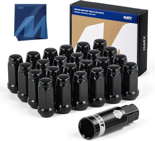 Vista 9 de Orion Motor Tech Tuercas de rueda M14x1.5 negras con llave estriada, XL de 2 pulgadas de longitud con asiento cónico, compatibles con Ford F250 F350