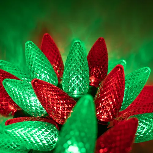 Vista 13 de Wintergreen Lighting C7 - Luces LED de Navidad blancas frías, juego de luces de cadena de 17 pies con 25 bombillas, decoración navideña