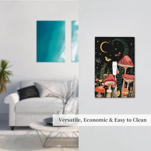 Vista 131 de Cubiertas de salida de impresión de líneas doradas de granito de mármol marrón, 1 palanca y 1 combinación basculante, placa decorativa de pared