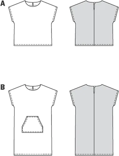 Vista 6 de Burda Style Easy - Vestido sin mangas y camiseta para niños, código 9282, kit de patrón de costura, tallas 4-10, multicolor