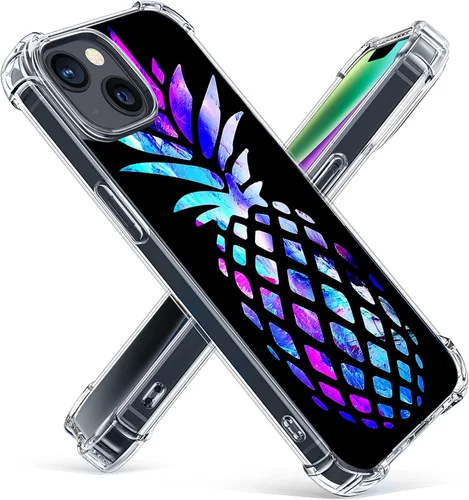 Vista 20 de Funda de protección contra caídas para iPhone 14 Plus de 6.7", oro rosa Negro Retro Juego