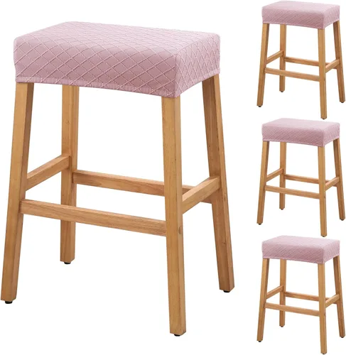 Vista 63 de YISUN Fundas de taburete rectangulares, paquete de 2 fundas elásticas impermeables para asiento de silla de montar, taburetes de bar, sillas de bar