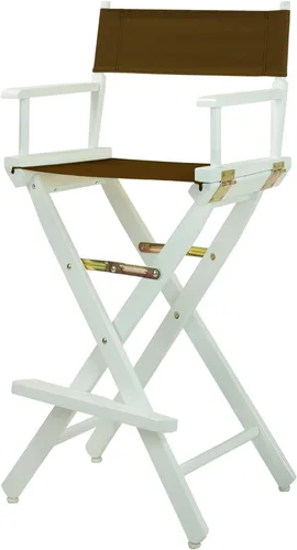 Vista 186 de Casual Home - Silla de director de 18 in, marco negro, lona negra, altura clásica