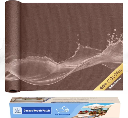 Vista 82 de KING MOUNTAIN Cinta de reparación de lona, parche para equipos para exteriores, 4 x 63 pulgadas, impermeable, autoadhesiva para reparar cubiertas