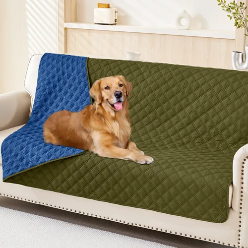 Vista 73 de Smiry Funda impermeable para cama de mascota, suave y lavable, para cama, sofá, reversible, perros pequeños, medianos, grandes, gatos, diseño