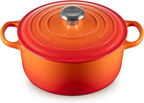 Vista 57 de Le Creuset Horno holandés redondo Signature de hierro fundido esmaltado, 4.5 cuartos de galón., Artichaut