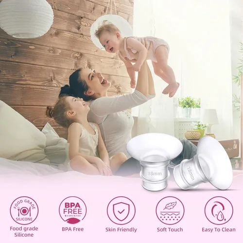 Vista 6 de Insertos de brida de 0.512 in para Medela, Spectra escudos/bridas de 0.945 in, compatible con Momcozy S12 Pro/S9 Pro/S9/S12, reduce el túnel