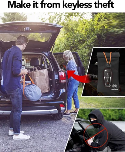 Vista 7 de FIREDOG Faraday Pouch for Car Keys and Smartphone, Key Signal Blocking Bag, Cell Phone Keyless Entry Fob Signal Blocking Bag