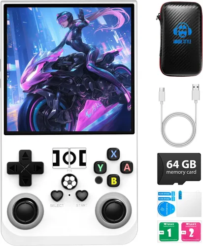 Vista 9 de 2025 R36MAX Retro Handheld Game Console, 4.0 Inch IPS HD Screen Portable Retro Gaming Console,Support 30+ Emulator Console Video Game Console, 64GB