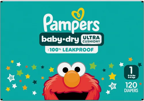 Vista 11 de Pañales Pampers - Baby Dry - Talla 1, 120 unidades, Pañal desechable absorbente para bebé (el empaque puede variar)
