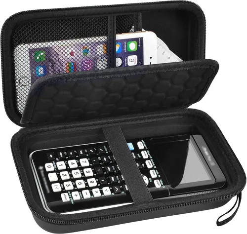 Vista 7 de Funda para calculadoras gráficas para calculadora de color Texas Instruments TI-84 Plus/TI-83 Plus CE, soporte de almacenamiento para TI-89
