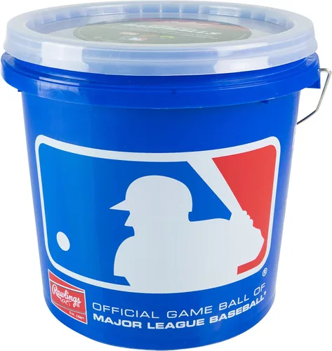 Vista 3 de Rawlings Rawlings Official League Baseballs Ages 12U Leather Cover Game/Practice Use 24 Count Box or Bucket Options