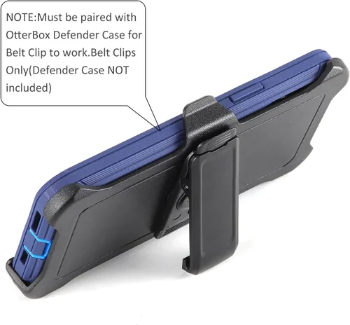 Vista 4 de [Paquete de 2] Funda de repuesto para iPhone 14 Plus (6.7 pulgadas) con clip para cinturón compatible con Otterbox Defender Series Case