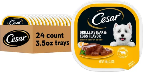 Vista 18 de CESAR Wet Dog Food Classic Loaf - Comida para perros en salsa de pollo y ternera, (24) 3.5 onzas bandejas fáciles de abrir
