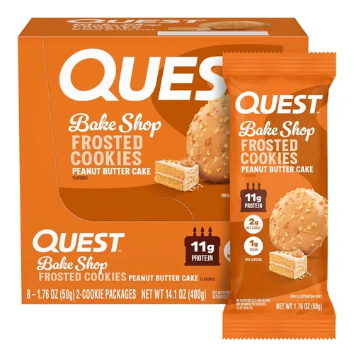 Vista 17 de Quest Nutrition Paquete Doble de Galletas Glaseadas, Sabor Pastel de Chocolate, 1g de Azúcar, 11g de Proteína, 2g de Carbohidratos Netos, Sin
