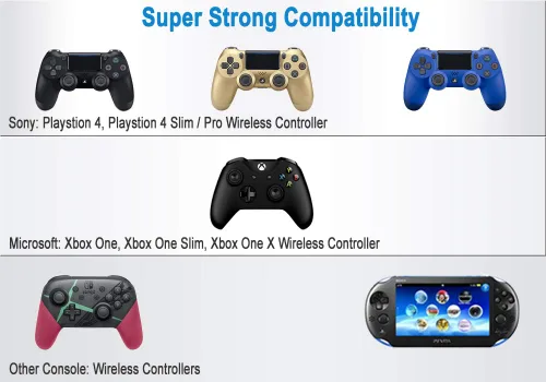 Vista 6 de Paquete de 3 cables de carga de PS4 de 10 pies para controlador Xbox One, cable de carga para PS4, cable micro USB para Xbox One SX Slim Elite