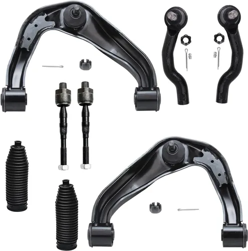 Vista 75 de Detroit Axle - Kit de brazos de control delanteros de 8 piezas para Chevy Trailblazer EXT GMC Envoy XL XUV Buick Rainier Isuzu Ascender, brazos