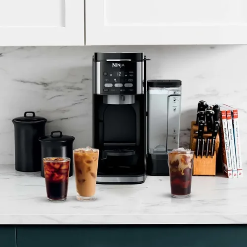 Vista 8 de Ninja CFP101 DualBrew Cafetera de Café Caliente y Helado, Negro - (Renovado) Paquete con Paquete de Protección Mejorada de 2 Años