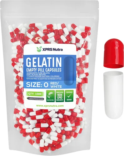 Vista 17 de XPRS Nutra Size 0 Empty Capsules - 100 Count Empty Gelatin Capsules - Pills DIY Capsule Filling - Pure Bovine Pill Gel Caps for Do-It-Yourself