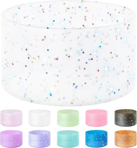 Vista 15 de Vmini Funda protectora de silicona con purpurina tipo bota, compatible con vaso térmico Stanley de 20 a 40 onzas y botella de agua Hydro Flask de 12