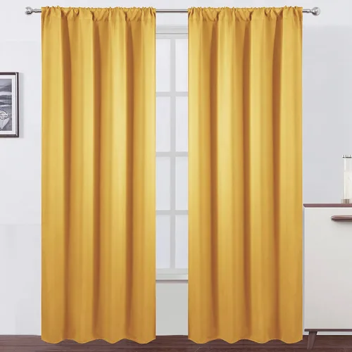 Vista 106 de LEMOMO Cortinas opacas grises, 52 x 84 pulgadas, juego de 2 paneles de cortinas opacas con aislamiento térmico para oscurecer la habitación