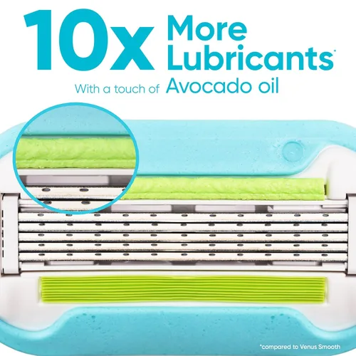 Vista 3 de Gillette Venus Cuchillas de afeitar extra suaves para mujer, repuestos de maquinilla de afeitar de 5 cuchillas, 8