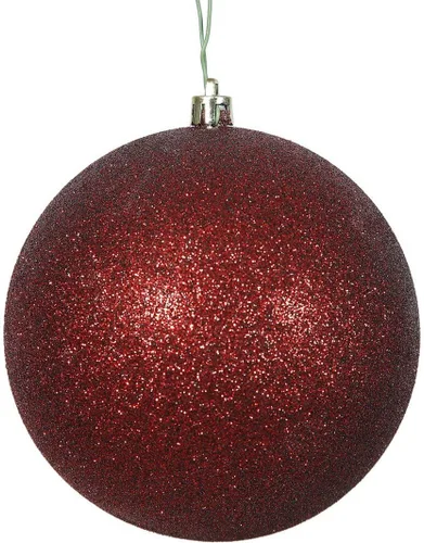 Vista 48 de Vickerman Esfera de adorno de Navidad de 10 pulgadas con acabado de caramelo, plástico inastillable, resistente a los rayos UV, decoración de árbol