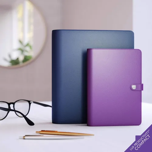 Vista 6 de Lux Productivity PRO - Agenda organizadora compacta A5, sin fecha, con calendario diario y cuaderno de reflexión