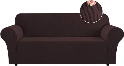 Vista 65 de Funda elástica para sofá Flamingo P de alto estiramiento, funda antideslizante para sofá de 3 cojines, protector lavable para muebles con mascotas