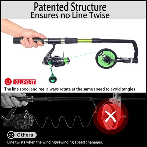 Vista 2 de Fishing Line Spooler, Adjustable line Winder,No Line Twist, Portable for Casting & Spinning and Trolling Reel