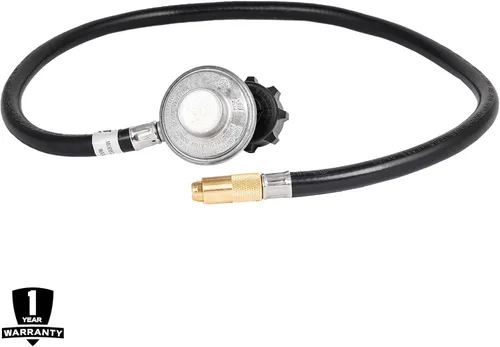 Vista 3 de Blackstone 5471 Manguera adaptadora de propano y regulador para tanque de 20 libras, parrilla de gas y plancha - Resistente a la intemperie