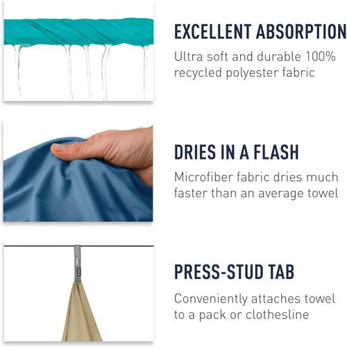 Vista 4 de Sea to Summit Toalla de bolsillo portátil para camping, gimnasio y viajes